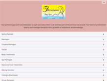 Tablet Screenshot of fountainsdayspa.com